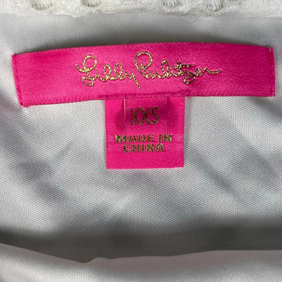 Lilly Pulitzer Dress Women’s XXS Jade Off Shoulder Feminine Classy Resort Beach - Picture 8 of 9